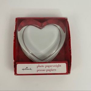 Hallmark Glass Heart Photo Paperweight